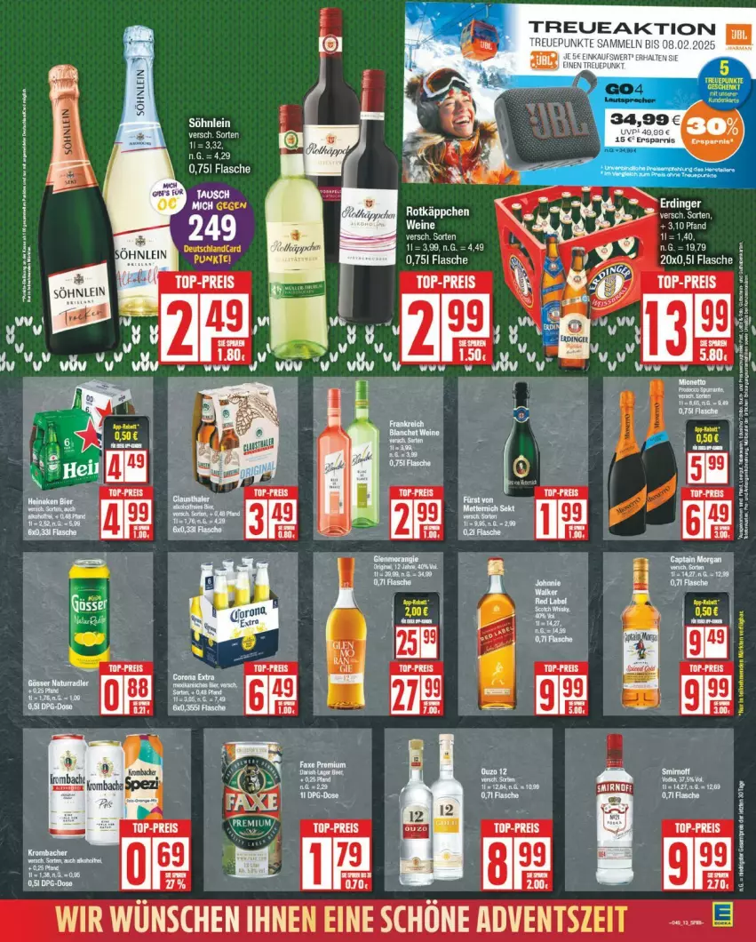 Aktueller Prospekt Edeka - Prospekte - von 02.12 bis 07.12.2024 - strona 13 - produkty: eis, erdinger, flasche, reis, rotkäppchen, söhnlein, top-preis