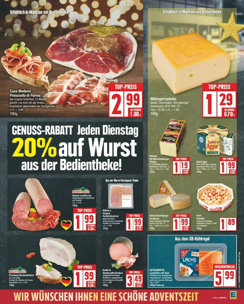 Aktueller Prospekt Edeka - Prospekte - von 02.12 bis 07.12.2024 - strona 5 - produkty: Berger, Bergkäse, Casa Modena, eis, gin, Käse, krone, lamm, Mode, reis, rind, rinder, saft, saftschinken, schinken, top-preis