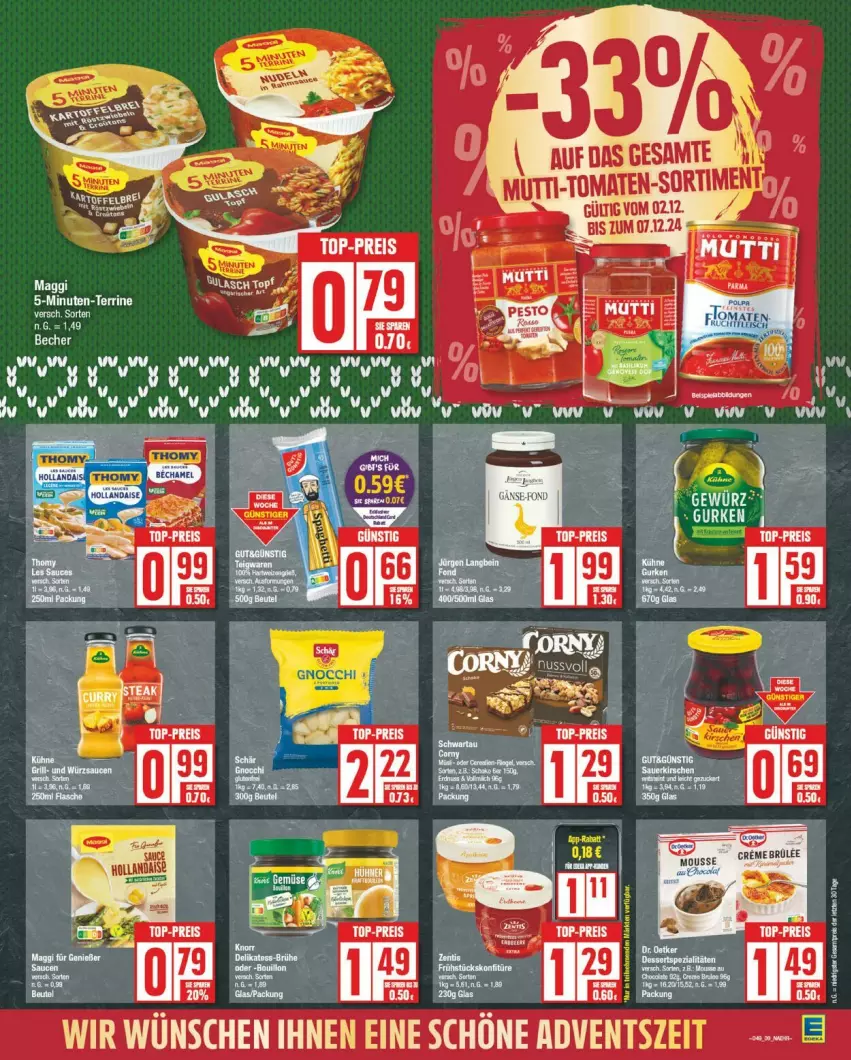 Aktueller Prospekt Edeka - Prospekte - von 02.12 bis 07.12.2024 - strona 9 - produkty: Becher, bett, Brühe, eier, eis, maggi, Mutti, reis, tee, Ti, tomate, tomaten, top-preis