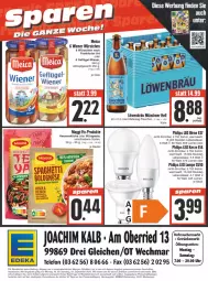 Gazetka promocyjna Edeka - Angebote der Woche - Gazetka - ważna od 23.09 do 23.09.2023 - strona 16 - produkty: angebot, angebote, auer, beutel, deka, eis, flasche, fleisch, frankfurter, Geflügel, getränk, getränke, hackfleisch, im zarten saitling, kerze, küche, Lampe, LED Lampe, meica, Philips, Rauch, reis, ring, rwe, spaghetti, tee, telefon, Ti, tomate, tomaten, uhr, wiener, wiener würstchen, würstchen, ZTE