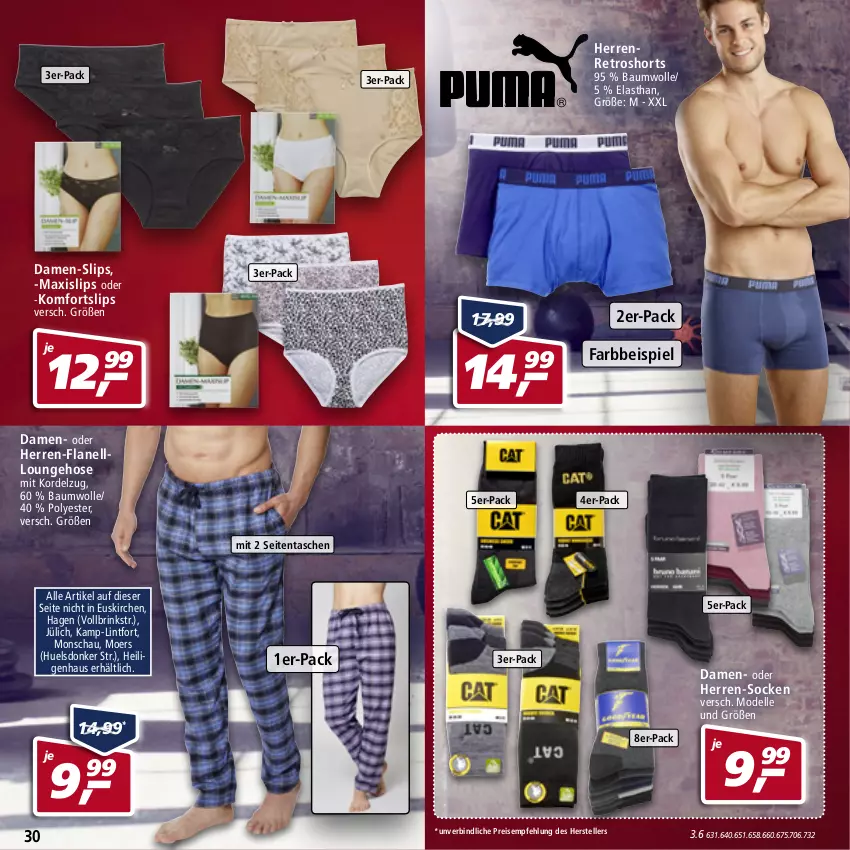 Aktueller Prospekt Real - Real Handzettel - von 10.01 bis 15.01.2022 - strona 30 - produkty: Bau, baumwolle, Damen-Slip, damen-slips, dell, eis, elle, herren-socken, hose, Mode, reis, retroshorts, shorts, slip, slips, socken, Tasche, taschen, teller, Ti, wolle