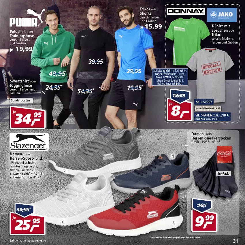 Aktueller Prospekt Real - Real Handzettel - von 10.01 bis 15.01.2022 - strona 31 - produkty: dell, eis, elle, Freizeitschuhe, gin, herren-sneaker, hose, Jogginghose, kleid, Kleidung, Mode, poloshirt, reis, schuhe, shirt, shorts, sneaker, sneakersocken, socken, sonderposten, Sport, Sweatshirt, T-Shirt, teller, Trainingshose, Trikot