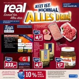 Gazetka promocyjna Real - Real Handzettel - Gazetka - ważna od 15.01 do 15.01.2022 - strona 1 - produkty: beko, bohne, bohnen, coffein, creme, dallmayr, dallmayr prodomo, dvb, DVB-T, eis, elle, ente, fleisch, fleischkäse, grundig, gutschein, hackfleisch, HDMI, Käse, LG, natur, nuss, nuss-nugat-creme, nutella, payback, prodomo, Receiver, reis, rind, rindfleisch, rum, schwein, schweine, Spektrum, teller, Ti, usb, wein, weine