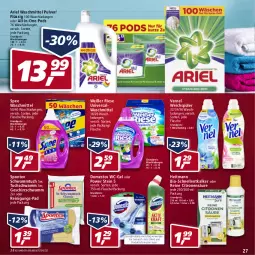 Gazetka promocyjna Real - Real Handzettel - Gazetka - ważna od 15.01 do 15.01.2022 - strona 27 - produkty: Alwa, ariel, ariel waschmittel, bio, domestos, eis, elle, entkalker, flasche, geschirr, heitmann, Pods, Reinigung, reis, Schnellentkalker, schwamm, Schwammtuch, spee, spontex, tuc, vernel, waschmittel, wc-gel