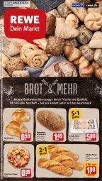 Gazetka promocyjna Rewe - Prospekte - Gazetka - ważna od 01.07 do 01.07.2023 - strona 13 - produkty: aktionspreis, backwaren, bio, brot, Donut, eis, korn, Kornbrot, mac, Meister, pizza, reis, rel, salami, schinken, schnitten, Ti