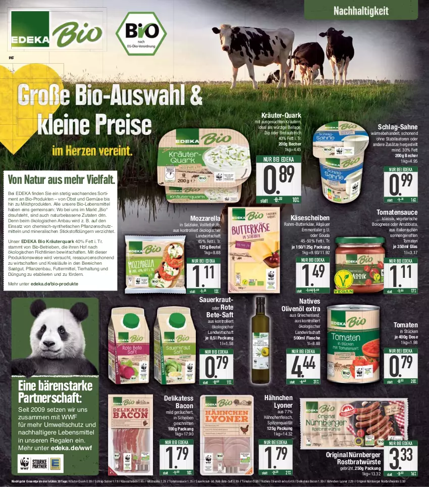 Aktueller Prospekt E Center - Angebote der Woche - von 29.05 bis 03.06.2023 - strona 16 - produkty: arrabbiata, auer, aufstrich, auto, bacon, Bau, Becher, Berger, beutel, bio, bolognese, brot, brotaufstrich, butter, butterkäse, deka, dip, dünger, edeka bio, eis, emmentaler, flasche, fleisch, gin, gouda, Hähnchenfleisch, HP, ilag, Käse, käsescheiben, Kraut, kräuter, kräutern, lebensmittel, LG, lyoner, milch, mozzarella, natives olivenöl, natur, nürnberger, obst, Obst und Gemüse, olive, oliven, olivenöl, olivenöl extra, quark, regal, reis, rel, rote bete, saft, sahne, salz, sauce, Sauerkraut, schnitten, spitzenqualität, Ti, tisch, tomate, tomaten, tomatensauce, trolli, und gemüse, Vegeta, Yo, ZTE