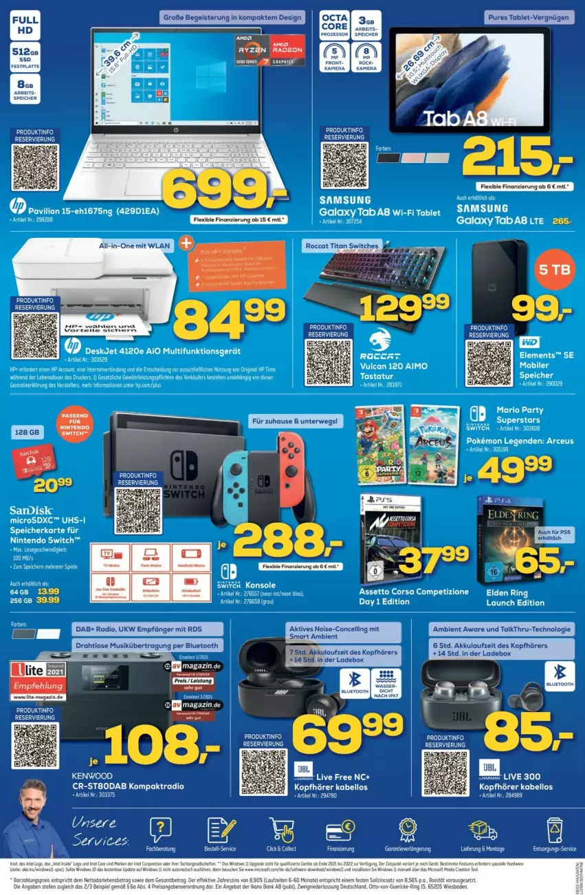 Aktueller Prospekt Euronics - Prospekte - von 02.03 bis 09.03.2022 - strona 2 - produkty: ACC, akku, angebot, Bank, eier, eis, elle, ente, kopfhörer, lion, microsd, microsdxc, nintendo, Nintendo Switch, Radio, reis, ring, tablet, Ti