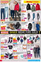 Gazetka promocyjna Norma - Norma - Gazetka - ważna od 24.10 do 24.10.2022 - strona 2 - produkty: Armband, Armbanduhr, asti, ball, batterie, Bau, baumwolle, Bebe, Brei, edelstahl, eis, elle, gin, Hausschuhe, Jacke, jeans, kleid, LG, mab, ndk, reine baumwolle, reis, Ria, ring, rwe, schuhe, slip, slips, socken, Spiele, Steppjacke, Sweatkleid, Taillenslip, Tasche, taschen, Ti, tisch, uhr, wasser, wolle