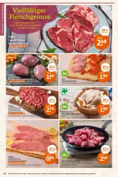 Gazetka promocyjna Tegut - Angebote der Woche - Gazetka - ważna od 19.02 do 19.02.2022 - strona 14 - produkty: angebot, angebote, bio, bsf, dekoration, eis, ente, fleisch, geschnetzeltes, gulasch, landprimus, mac, minutensteaks, natur, naturland, nuss, pute, Putenoberkeule, putensteaks, rind, rinder, rindergulasch, saft, schnitzel, schwein, schweine, schweinerücken, schweineschnitzel, steak, steaks, Ti, wein, weine, wurst, Zelt