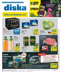 Gazetka promocyjna Diska - Prospekte - Gazetka - ważna od 05.08 do 05.08.2023 - strona 1 - produkty: aktionspreis, angebot, angebote, beef, Berger, bier, bohne, bohnen, butter, decke, deka, discount, eier, eis, eisbergsalat, ente, erde, flasche, gewinnspiel, grill, jacobs, jacobs krönung, kaffee, magazin, marken-discount, Nektar, nuss, playmobil, radeberger, reis, rind, rinder, roastbeef, saft, salat, Ti, weihenstephan, ZTE