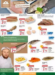 Gazetka promocyjna Globus - Prospekte - Gazetka - ważna od 05.02 do 05.02.2022 - strona 12 - produkty: angebot, angebotspreis, braten, cocktail, dressing, eis, elle, filet, fisch, fische, Fischer, Fischspezialitäten, fischtheke, fleisch, forelle, früchte, früchten, garnelen, lachs, mac, Räucherlachs, reis, rel, saft, Schere, scholl, Spezi, Ti, tisch