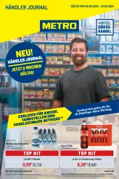 Gazetka promocyjna Metro - Händler Journal - Gazetka - ważna od 15.05 do 15.05.2024 - strona 1 - produkty: coca-cola, cola, elle, flasche, getränk, getränke, Gorbatschow, Metro, metro gastro, Palette, sattel, Ti, wodka