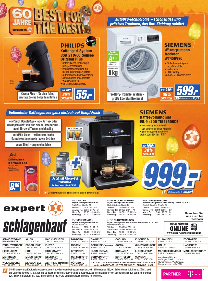 Aktueller Prospekt Expert Aalen - Prospekte - von 13.04 bis 19.04.2022 - strona 12 - produkty: Amber, angebot, angebote, auto, Bad, bohne, bohnen, Brühe, computer, edelstahl, eier, eis, ente, getränk, gin, Haushaltsgeräte, Heu, intermezzo, kaffee, kaffeebohnen, kaffeegenuss, kaffeevollautomat, kleid, Kleidung, LG, milch, nuss, Ofen, persil, pute, Reinigung, reis, ring, rum, Schal, schwein, senf, senseo, Spektrum, Spezi, tasse, telefon, Ti, tisch, Trockner, trommel, uhr, wärmepumpentrockner, wasser, wassertank, wein, ZTE