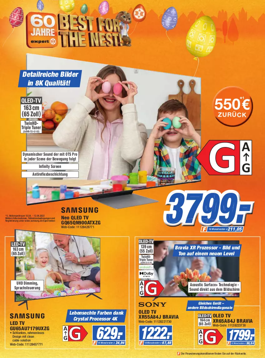 Aktueller Prospekt Expert Aalen - Prospekte - von 13.04 bis 19.04.2022 - strona 8 - produkty: led tv, LG, oled tv, Oled-TV, qled, Samsung, Surf, Ti, uhd