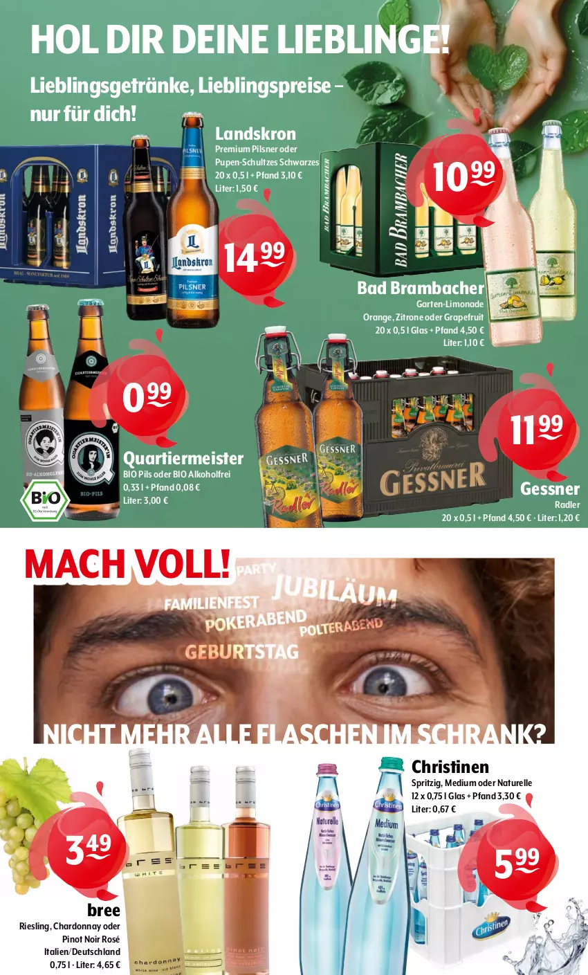 Aktueller Prospekt Getraenke Hoffmann - Prospekte - von 07.07 bis 12.07.2025 - strona 9 - produkty: alkohol, Bad, bio, bree, chardonnay, eis, elle, flasche, Garten, Gessner, getränk, getränke, grapefruit, limo, limonade, mac, Meister, natur, orange, pils, pilsner, Pinot, pinot noir, premium pils, radler, reis, rel, riesling, Schrank, Ti, zitrone