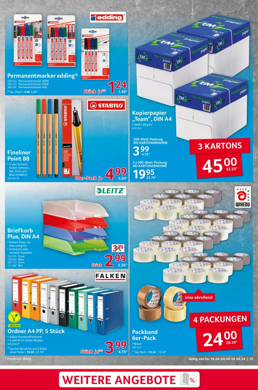 Aktueller Prospekt Selgros - Non Food - von 18.04 bis 24.04.2024 - strona 15 - produkty: angebot, angebote, leitz