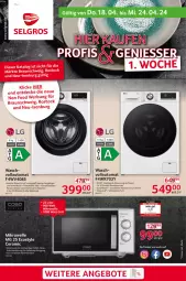 Gazetka promocyjna Selgros - Non Food - Gazetka - ważna od 24.04 do 24.04.2024 - strona 1 - produkty: aqua, auto, eis, elle, ente, Intel, LG, mikrowelle, tee, Ti, wasser
