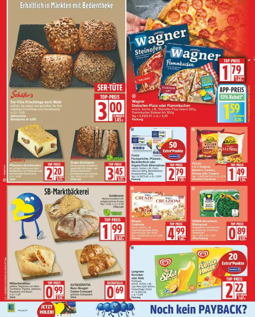 Aktueller Prospekt Edeka - Prospekte - von 18.08 bis 23.08.2025 - strona 6 - produkty: backofen, creme, Croissant, eis, fisch, fleisch, langnese, nuss, Ofen, paprika, pfanne, pfannen, rel, Tasche, Ti, zwiebel, zwiebeln