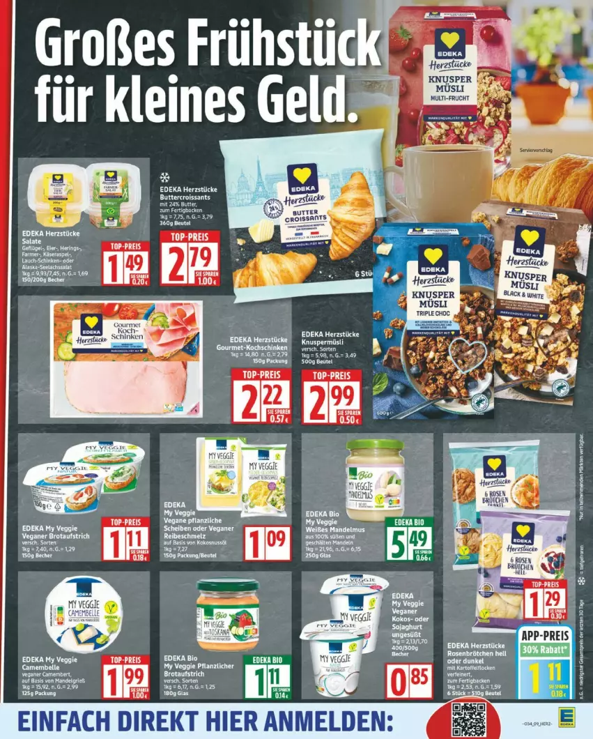 Aktueller Prospekt Edeka - Prospekte - von 18.08 bis 23.08.2025 - strona 9 - produkty: beutel, bio, deka, edeka bio, eis, elle, frucht, mandel, Mandelmus, müsli, reis, schinken, Ti, top-preis