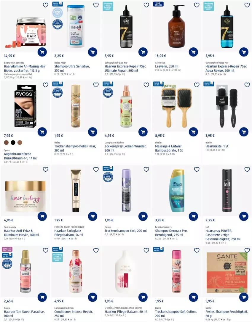 Aktueller Prospekt Dm Drogerie - Prospekte - von 19.05 bis 25.05.2022 - strona 4 - produkty: aqua, balsam, bambus, bio, braun, bürste, cashmere, creme, elle, gliss, gliss kur, haarspray, l'oreal, Maske, Pflegebalsam, SANTE, schwarzkop, schwarzkopf, shampoo, Taft, Ti, Trockenshampoo, usb, vita, Vitamine, zucker