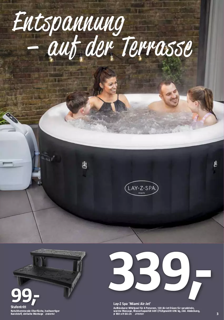 Aktueller Prospekt Bauhaus - Prospekte - von 01.04 bis 29.04.2023 - strona 3 - produkty: LG, pool, Sprudel, Ti, wasser, Whirlpool