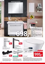 Gazetka promocyjna Bauhaus - Prospekte - Gazetka - ważna od 29.04 do 29.04.2023 - strona 42 - produkty: armatur, auto, brause, dusche, eis, fernbedienung, garnitur, hochglanz, HP, LG, mit fernbedienung, Mode, Nachtlicht, Rauch, Schrank, schubladen, spiegel, spiegelschrank, thermostat, Ti, tisch, unterschrank, Waschplatz, waschtisch, waschtischarmatur, wasser, wc-sitz, ZTE