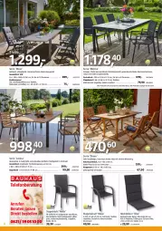 Gazetka promocyjna Bauhaus - Prospekte - Gazetka - ważna od 29.04 do 29.04.2023 - strona 8 - produkty: ACC, accessoires, aluminiumgestell, Bau, Brei, dekoration, elle, ente, Garten, gartentisch, Holz, klappsessel, lack, latte, LG, natur, Ria, sessel, stapelsessel, stapelstuhl, stuhl, telefon, Ti, tisch