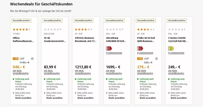 Aktueller Prospekt Saturn - Prospekte - von 19.08 bis 28.08.2024 - strona 8 - produkty: auto, bartscher, dell, HP, kaffee, ndk, notebook, office, sekt, Sharp, Tchibo, uhr, versandkostenfrei