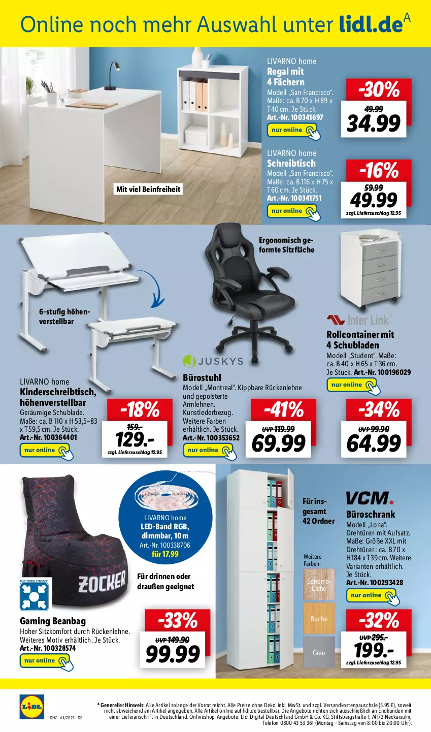 Aktueller Prospekt Lidl - Aktionsprospekt - von 30.10 bis 04.11.2023 - strona 56 - produkty: angebot, angebote, armlehnen, buch, Container, dell, eis, elle, Kinder, Mode, ndk, ordner, regal, reis, rel, Ria, rollcontainer, rückenlehne, Schal, Schale, Schrank, schreibtisch, schubladen, stuhl, telefon, Ti, tisch, uhr