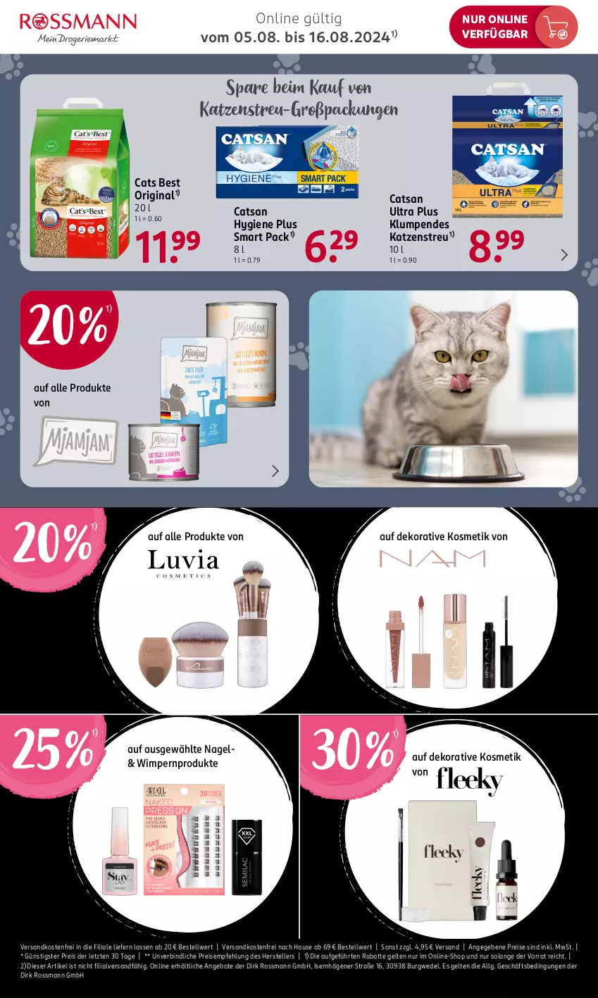 Aktueller Prospekt Rossmann - Prospekte - von 05.08 bis 16.08.2024 - strona 4 - produkty: angebot, angebote, catsan, eis, elle, gin, Katzenstreu, kosmetik, LG, ndk, reis, teller, Ti, versandkostenfrei, wedel, ZTE