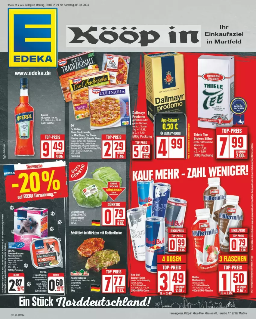 Aktueller Prospekt Edeka - Prospekte - von 29.07 bis 03.08.2024 - strona 1 - produkty: Ti