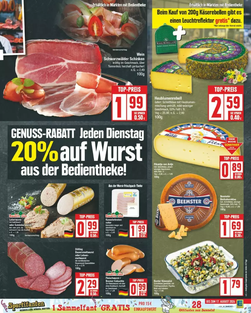 Aktueller Prospekt Edeka - Prospekte - von 29.07 bis 03.08.2024 - strona 5 - produkty: blume, blumen, brie, eis, Heu, Käse, mac, reis, schinken, schnittkäse, schwarzwälder schinken, top-preis