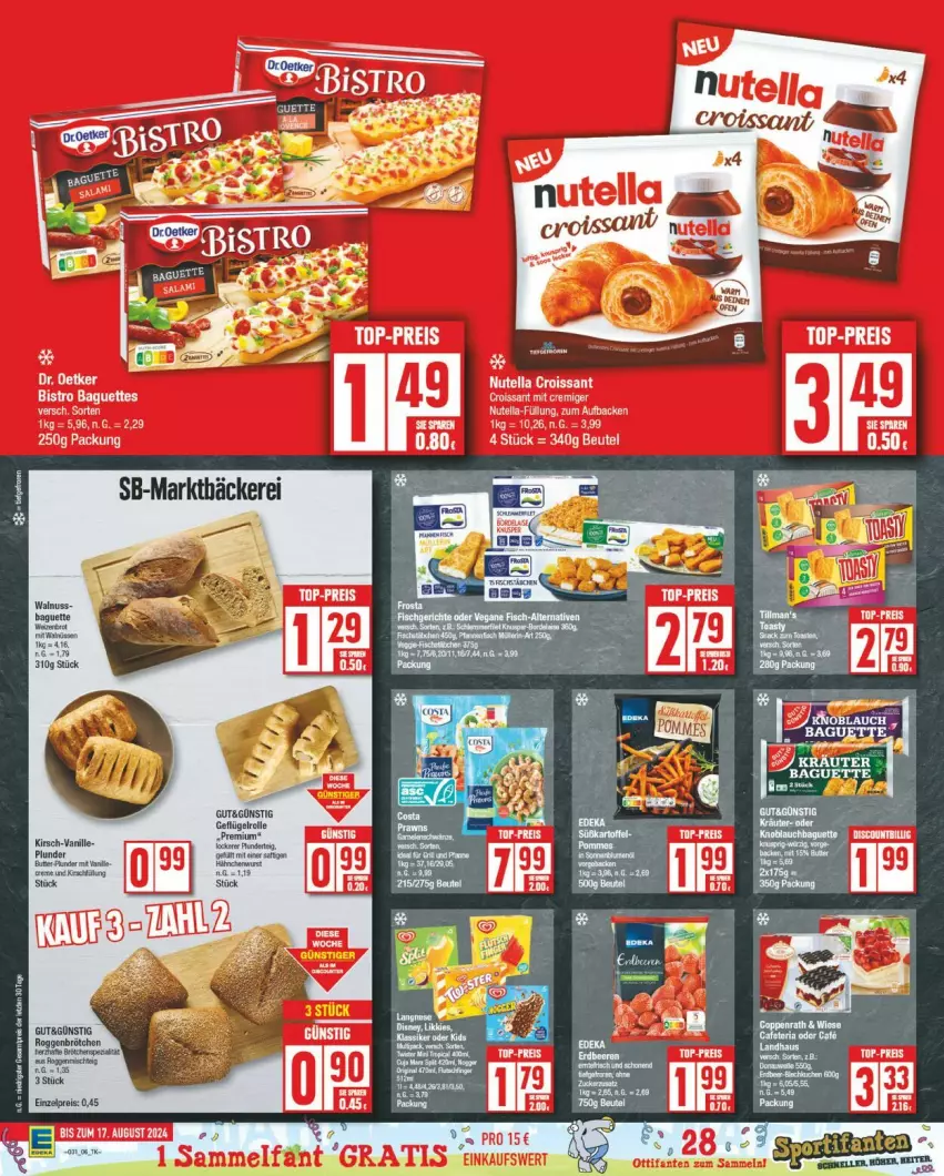 Aktueller Prospekt Edeka - Prospekte - von 29.07 bis 03.08.2024 - strona 6 - produkty: Croissant, Geflügel, nutella, Ti