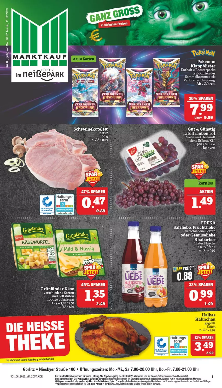 Aktueller Prospekt Marktkauf - Prospekt - von 05.02 bis 11.02.2023 - strona 1 - produkty: angebot, angebote, deka, eis, elle, flasche, grünländer, LG, natur, nuss, reis, rhabarber, Schal, Schale, tafeltrauben, tee, teller, Ti, trauben, uhr, ZTE