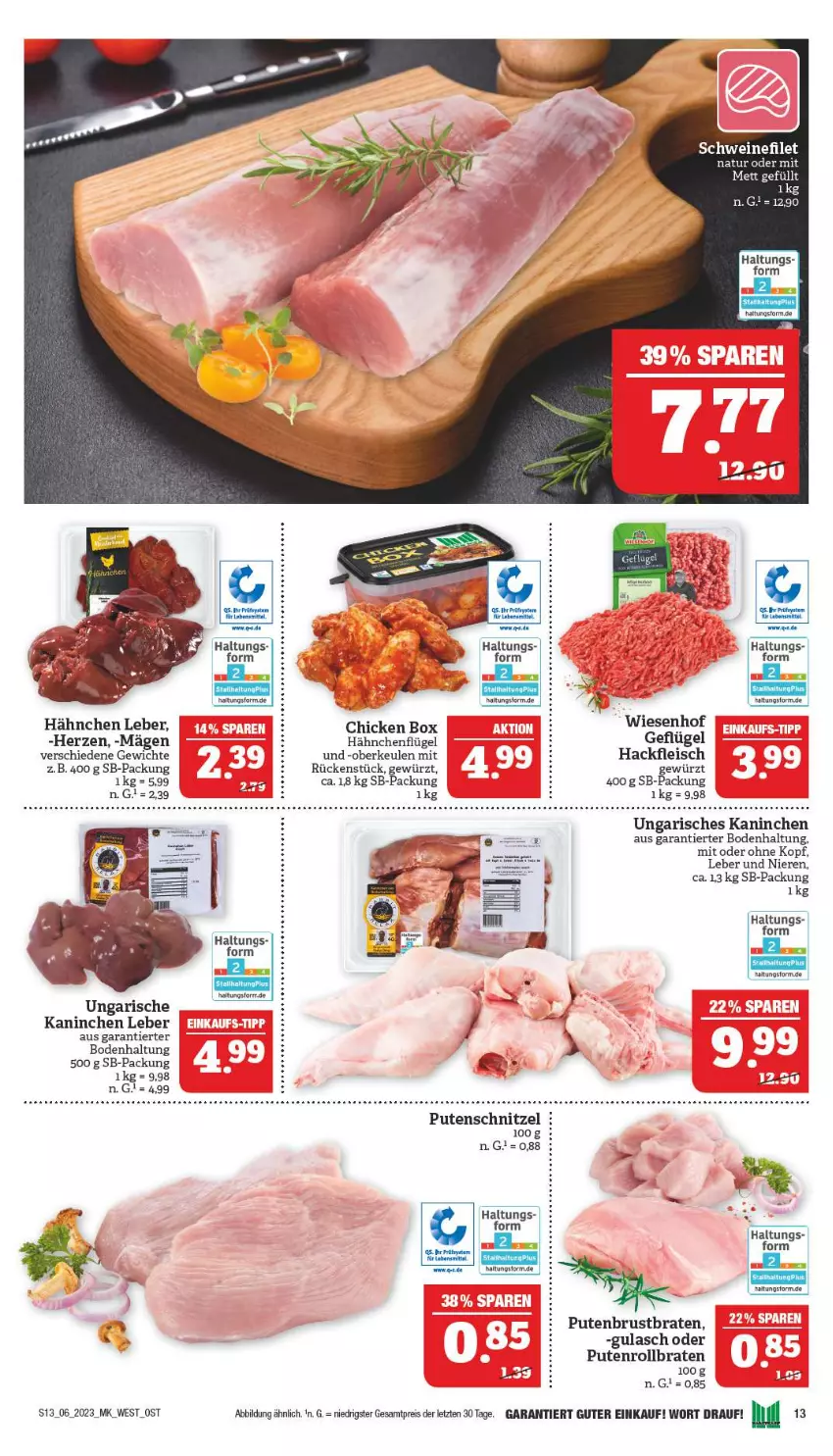 Aktueller Prospekt Marktkauf - Prospekt - von 05.02 bis 11.02.2023 - strona 13 - produkty: bley, braten, eis, fleisch, Geflügel, gewürz, gulasch, hackfleisch, hähnchenflügel, lebensmittel, pute, putenbrust, Putenrollbraten, putenschnitzel, reis, rollbraten, schnitzel, Ti, wiesenhof, ZTE