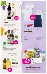 Gazetka promocyjna Denns Biomarkt - Prospekte - Gazetka - ważna od 25.04 do 25.04.2023 - strona 7 - produkty: alkohol, Babynahrung, Bau, baumwolle, bier, bio, bio-baumwolle, burger, damen-top, ecco, eis, eistee, flasche, herren-t-shirt, hofgut, limo, limonade, monte, Montepulciano, natur, nuss, ohne alkohol, regal, reis, rosato, shirt, T-Shirt, tee, Ti, wein, wolle