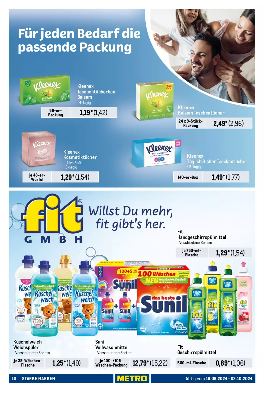 Aktueller Prospekt Metro - Starke Marken - von 19.09 bis 02.10.2024 - strona 10 - produkty: auto, balsam, Coral, domestos, eis, ente, feinwaschmittel, flasche, geschirr, geschirrspülmittel, Glade, Heu, kosmetik, Kosmetiktücher, Kuschelweich, LG, milch, Palette, power-gel, reiniger, reis, scheuermilch, spülmittel, sunil, Tasche, taschen, taschentücher, Taschentücherbox, Ti, tisch, tücher, vollwaschmittel, waschmittel, wc ente, wc-reiniger, weichspüler, würfel