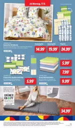 Gazetka promocyjna Lidl - Aktionsprospekt - Gazetka - ważna od 22.06 do 22.06.2024 - strona 17 - produkty: angebot, angebote, Bau, baumwolle, bett, bettwäsche, discount, eis, kissen, koffer, kopfkissen, lebensmittel, matratze, matratzen, Pyjama, Rauch, reine baumwolle, seersucker, Seersucker-Bettwäsche, spannbettlaken, Tasche, Ti, wolle