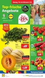 Gazetka promocyjna Lidl - Aktionsprospekt - Gazetka - ważna od 22.06 do 22.06.2024 - strona 2 - produkty: angebot, angebote, bio, cocktail, cola, eis, melone, melonen, ndk, paprika, pfirsich, pfirsiche, Rauch, reis, rucola, Schal, Schale, Spitzpaprika, strauchtomaten, Ti, tomate, tomaten