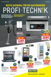Gazetka promocyjna Metro - Profi Technik Spezial - Gazetka - ważna od 07.09 do 07.09.2022 - strona 1 - produkty: aust, auto, backofen, beleuchtung, beutel, Brei, eis, elle, ente, Glastür, grill, kühlschrank, Metro, Ofen, Rauch, reis, Schrank, teller, Ti, tisch, top-hit, Vakuumierer, vitrine