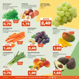 Gazetka promocyjna Real - Prospekt - Gazetka - ważna od 05.08 do 05.08.2023 - strona 3 - produkty: aprikose, aprikosen, avocado, cola, eis, Lauchzwiebel, lauchzwiebeln, LG, mango, möhren, pfirsich, pfirsiche, Ria, rucola, salat, Schal, Schale, speisemöhren, tafeltrauben, Ti, trauben, zucker, zwiebel, zwiebeln