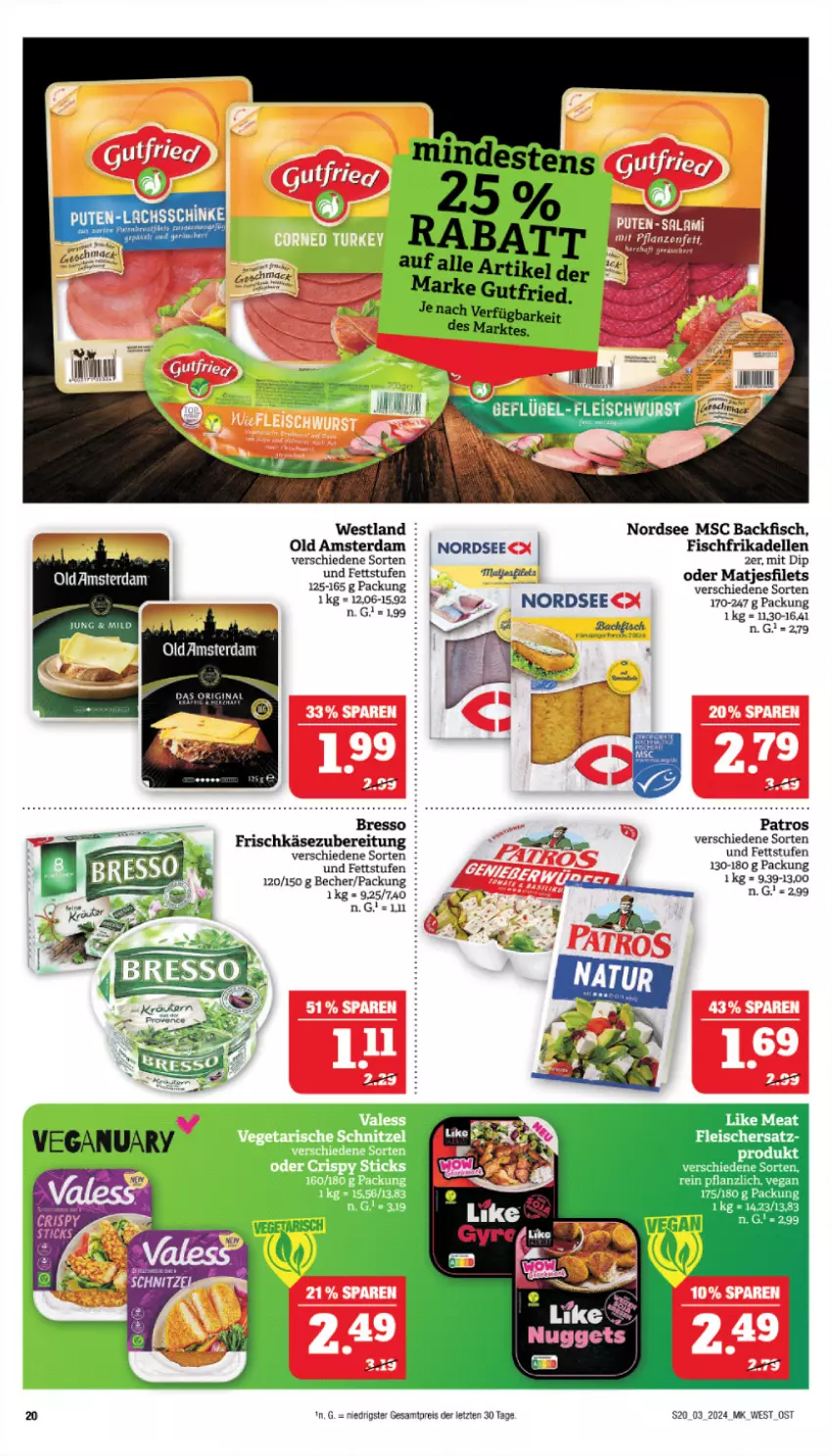 Aktueller Prospekt Marktkauf - Prospekt - von 14.01 bis 20.01.2024 - strona 20 - produkty: backfisch, Becher, dell, eis, elle, fisch, frikadellen, frischkäse, frischkäsezubereitung, gin, gutfried, Käse, matjes, Nordsee, Old Amsterdam, reis, Ti, ZTE