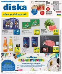 Gazetka promocyjna Diska - Prospekte - Gazetka - ważna od 03.06 do 03.06.2023 - strona 1 - produkty: aktionspreis, angebot, angebote, beef, bier, butter, deka, edelstahl, eis, ente, erde, flasche, fleisch, früchte, gewinnspiel, kaffee, Kuscheltiere, lamm, melone, mönchshof, mövenpick, mövenpick kaffee, Nektar, nuss, reis, rind, rinder, roastbeef, rwe, saft, schnitten, Ti, Tiere, valensina, wasser, wassermelone, weck, ZTE