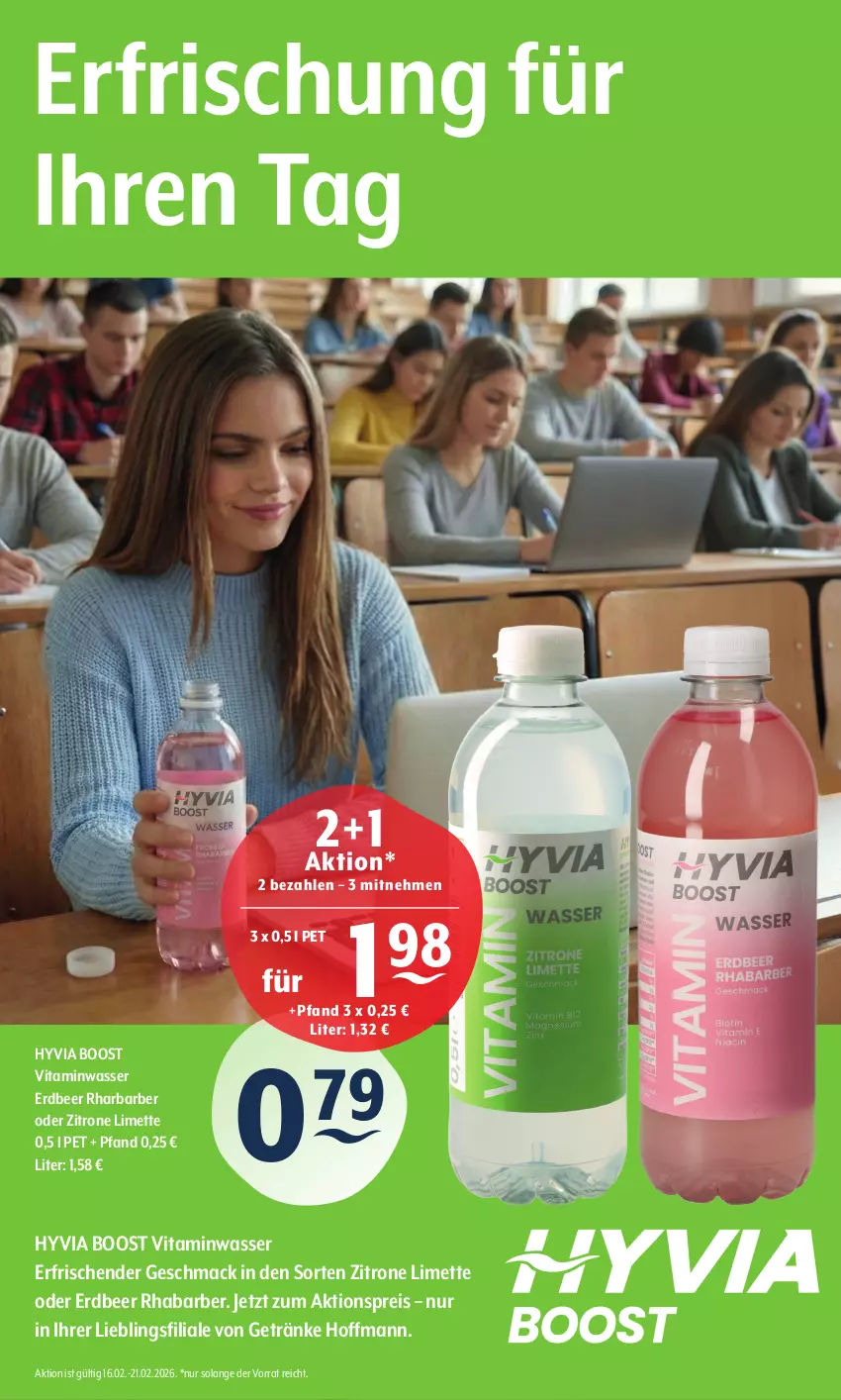 Aktueller Prospekt Getraenke Hoffmann - Prospekte - von 16.02 bis 21.02.2026 - strona 11 - produkty: aktionspreis, eis, getränk, getränke, limette, mac, Mett, reis, rhabarber, Ti, vita, wasser, zitrone