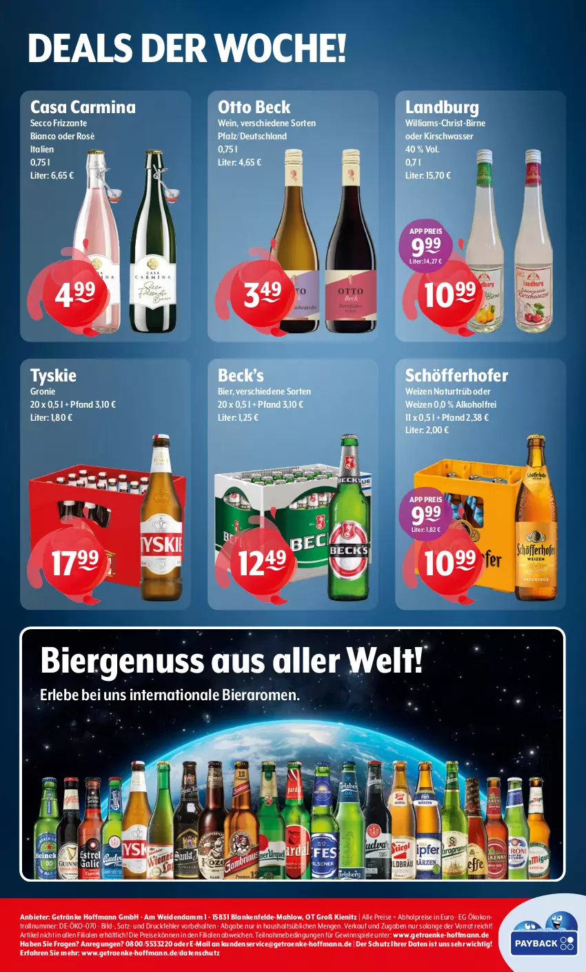 Aktueller Prospekt Getraenke Hoffmann - Prospekte - von 16.02 bis 21.02.2026 - strona 8 - produkty: abholpreise, alkohol, bier, ecco, eis, frizzante, getränk, getränke, gewinnspiel, kirsch, natur, nuss, reis, schöfferhofer, Spiele, Ti, tyskie, wasser, wein