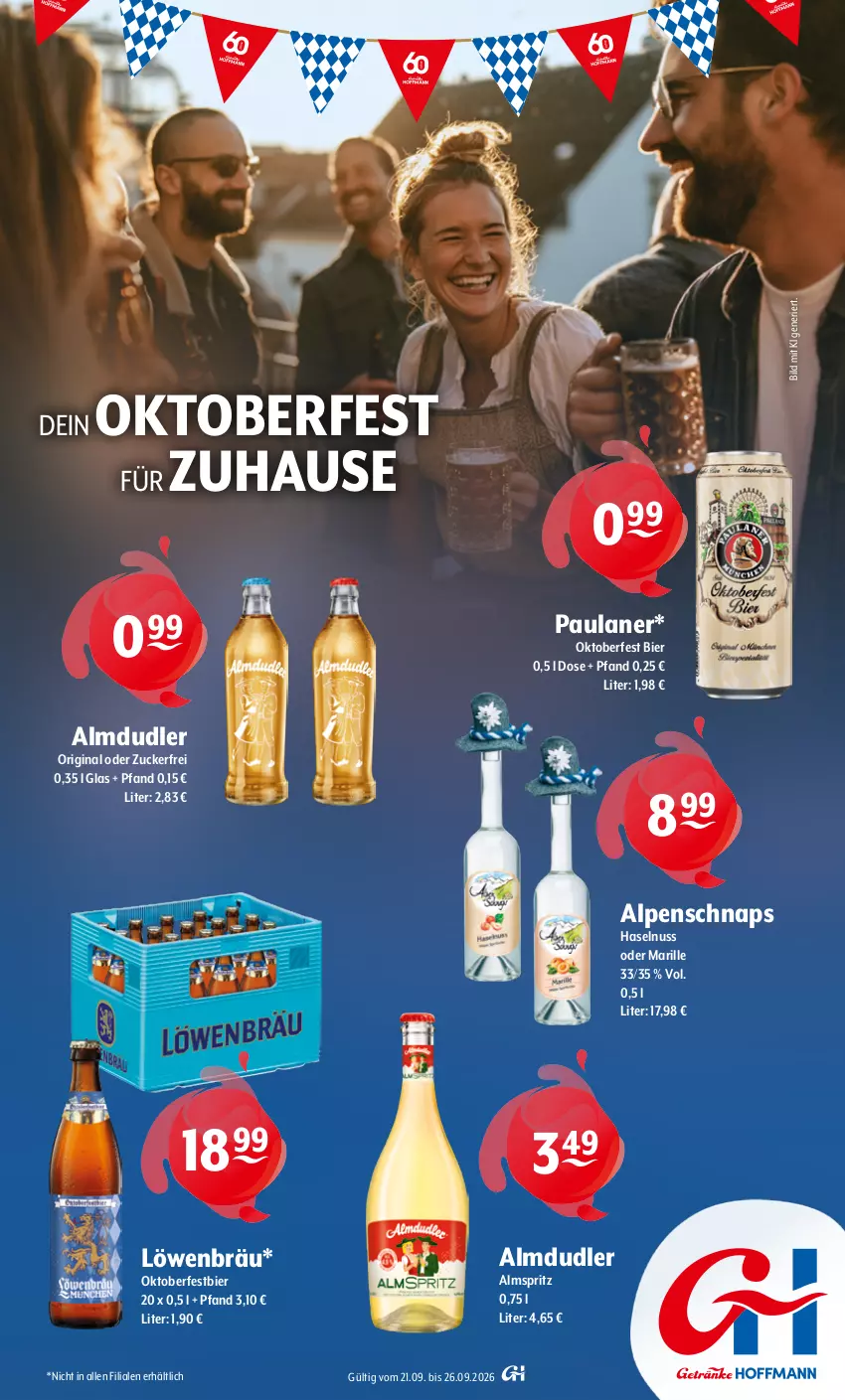 Aktueller Prospekt Getraenke Hoffmann - Prospekte - von 21.09 bis 26.09.2026 - strona 10 - produkty: almdudler, bier, gin, haselnuss, nuss, Paula, paulaner, Ti, zucker