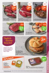 Gazetka promocyjna Tegut - Angebote der Woche - Gazetka - ważna od 09.09 do 09.09.2023 - strona 7 - produkty: angebot, angebote, beef, bio, braten, bratwurst, brötchen, chili, decke, dekoration, dell, eis, elle, ente, fleisch, frikadellen, grill, ideal zum grillen, Kaiser, lamm, lammkeule, landprimus, mac, Nackensteak, nackensteaks, natur, reis, rind, rinder, Rinderkeule, Rinderroulade, rindfleisch, roastbeef, saft, schwein, schweine, schweinenacken, snack, snacks, steak, steaks, tafelspitz, Ti, tisch, wein, weine, wurst