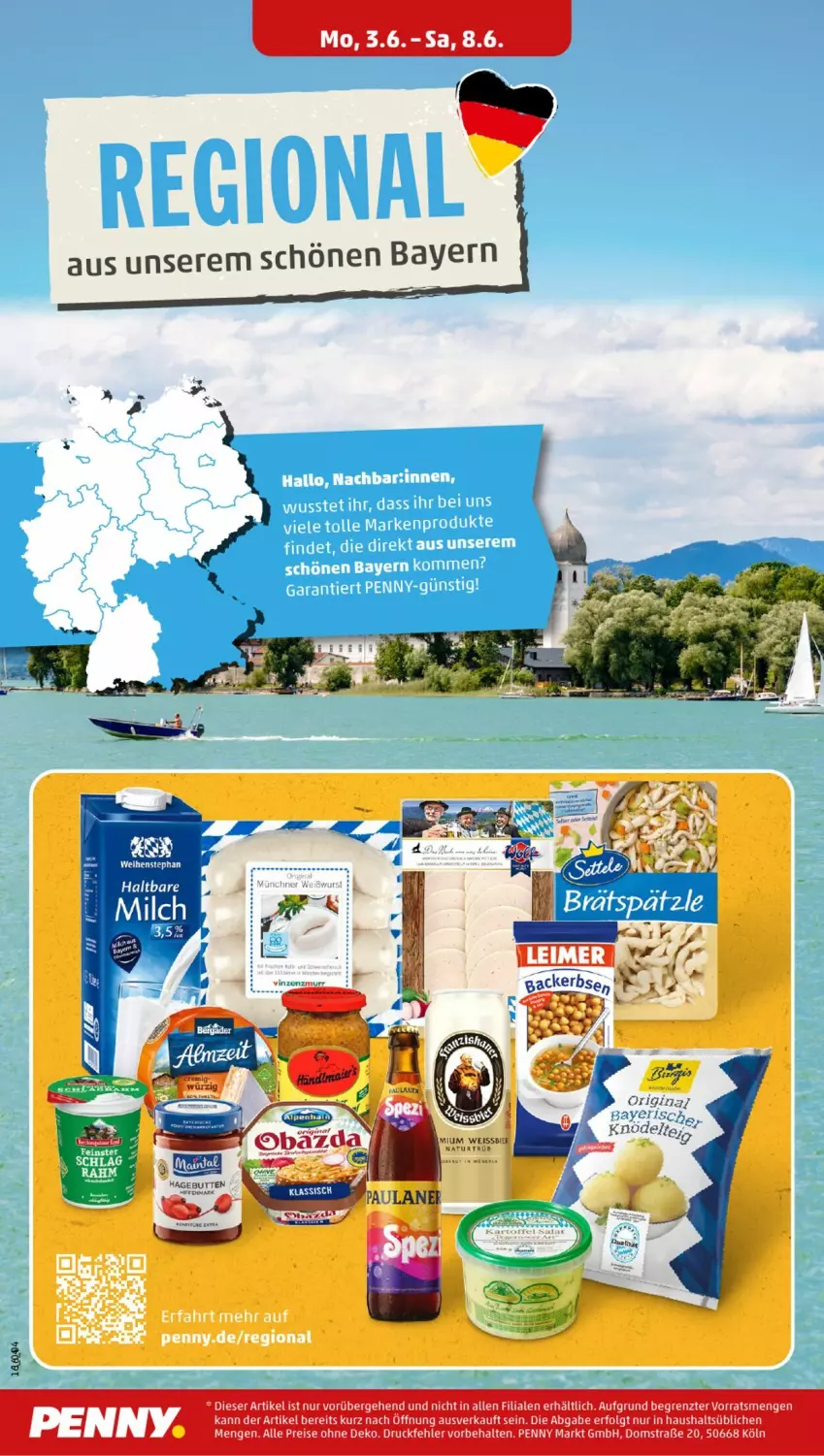 Aktueller Prospekt Penny - Prospekte - von 03.06 bis 08.06.2024 - strona 22 - produkty: bier, eis, gin, Knödel, LG, milch, natur, reis, Ti, weihenstephan, weissbier, Yo, ZTE