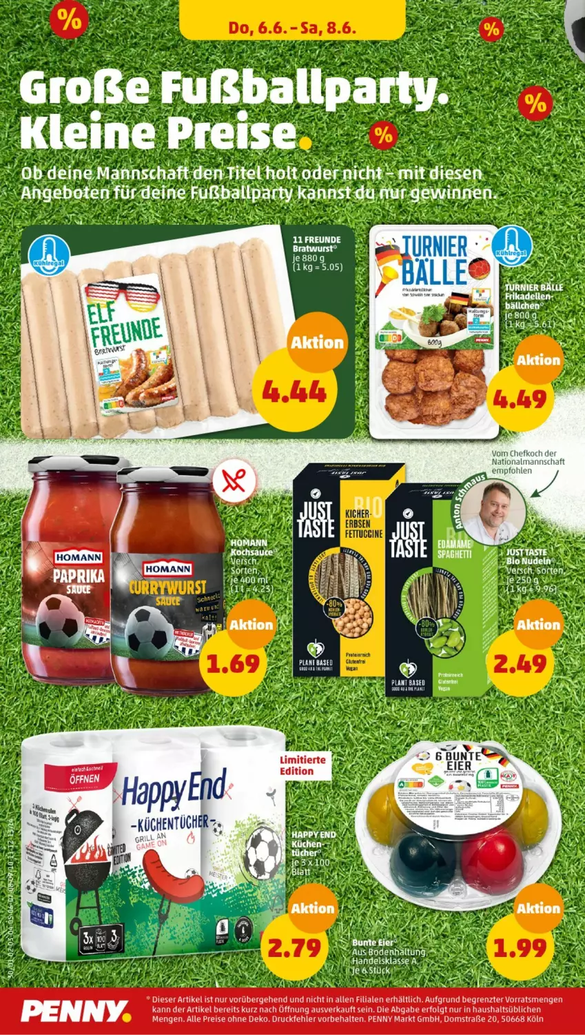 Aktueller Prospekt Penny - Prospekte - von 03.06 bis 08.06.2024 - strona 30 - produkty: bio, bratwurst, Efko, eis, ente, homann, küche, Küchen, küchentücher, LG, nudel, nudeln, reis, Ti, tücher, wurst, ZTE