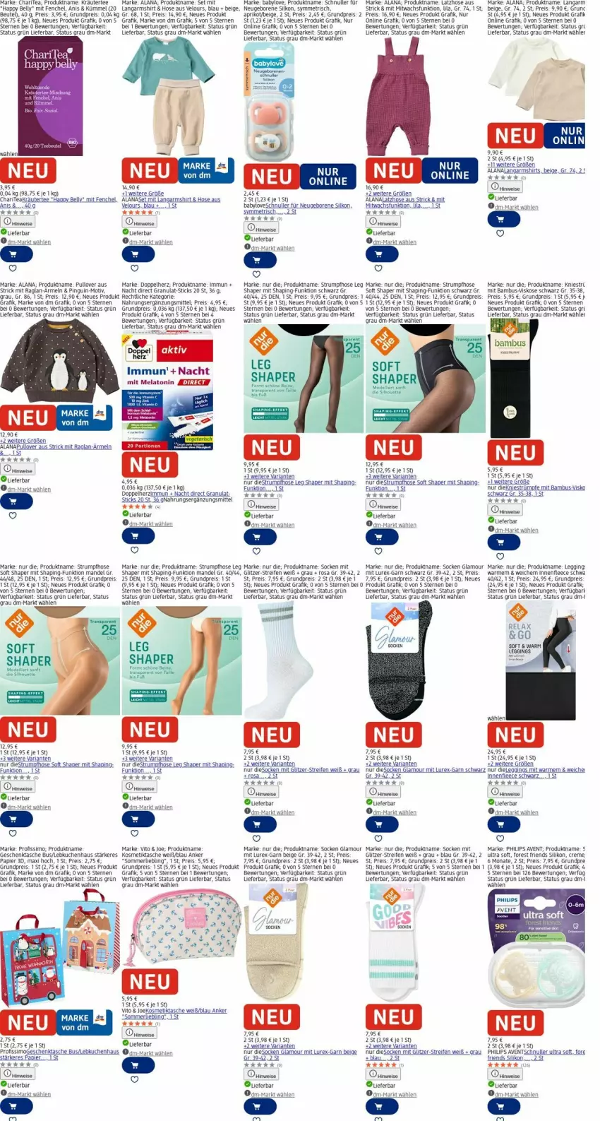 Aktueller Prospekt Dm Drogerie - Prospekte - von 03.11 bis 12.11.2025 - strona 20 - produkty: arla, Babylove, bambus, beutel, creme, dell, doppelherz, eis, fenchel, Geschenktasche, gin, hose, kosmetik, Kosmetiktasche, kräuter, kuchen, Langarmshirt, Latzhose, Lebkuchen, leggings, LG, mandel, merl, papier, Philips, pingui, Profissimo, Pullover, reifen, reis, rel, Ria, rum, shirt, shirts, sim, socken, strümpfe, Strumpfhose, Tasche, tee, Ti, uhu